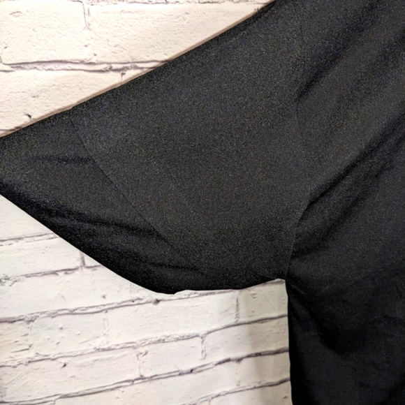 MICHEL STUDIO Semi Sheer, Black, Short Sleeve Shirt/blouse - Picture 3 of 10